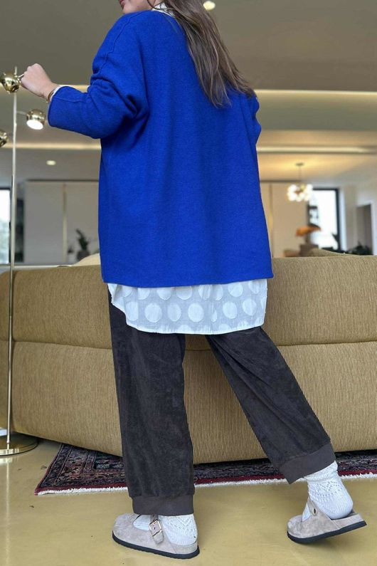 Conrad Oversized Boxy Knit Lapis